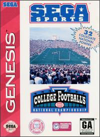 Caratula de College Football's National Championship para Sega Megadrive