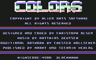Pantallazo de Colors para Commodore 64