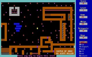 Pantallazo de Complete Kroz Series, The (a.k.a. Kingdom of Kroz) para PC