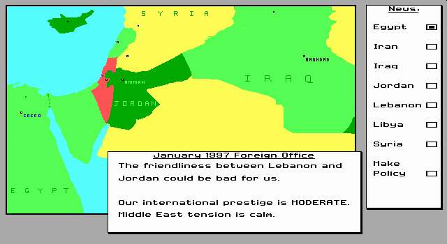 Pantallazo de Conflict: Middle East Political Simulator para PC