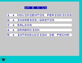 Pantallazo de Contabilidad Domestica + Minitextos + Fichero para Spectrum