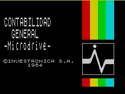 Pantallazo de Contabilidad General para Microdrives para Spectrum
