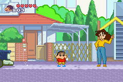 Pantallazo de Crayon Shin-Chan - Arashi no Yobu Cinema-Land no Daibouken! (Japonés) para Game Boy Advance