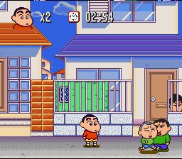 Pantallazo de Crayon Shin-chan: Arashi wo yobu Enji (Japonés) para Super Nintendo