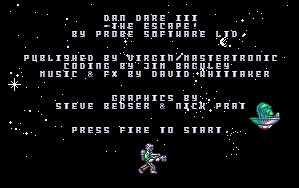 Pantallazo de Dan Dare III: The Escape para Amiga