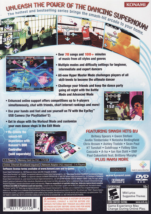 Caratula de Dancing Stage SuperNova 2 para PlayStation 2