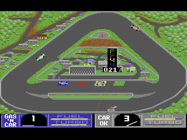Pantallazo de Danny Sullivan's Indy Heat para Commodore 64