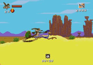 Pantallazo de Desert Demolition Starring Road Runner and Wile E. Coyote para Sega Megadrive