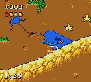 Pantallazo de Desert Speedtrap Starring Road Runner and Wile E. Coyote para Gamegear