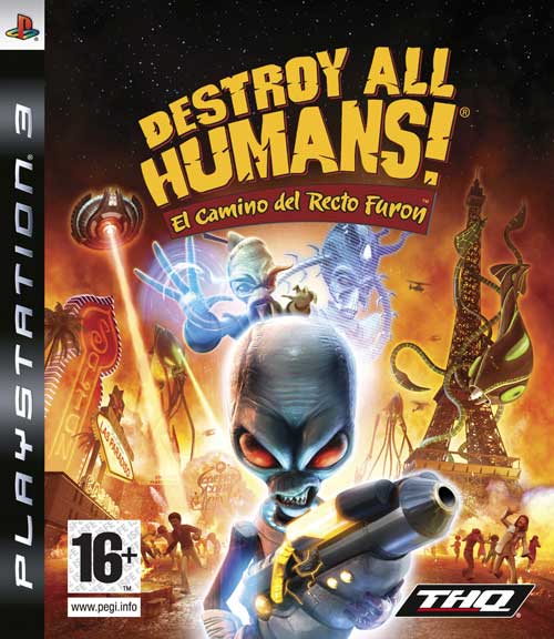 Caratula de Destroy All Humans! El Camino del Recto Furon para PlayStation 3