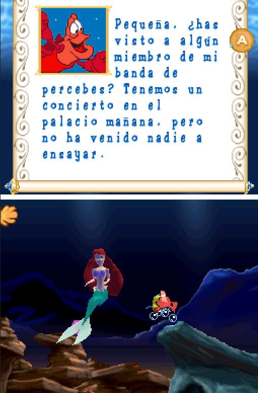 Pantallazo de Disney's The Little Mermaid: Ariel's Undersea Adventure para Nintendo DS