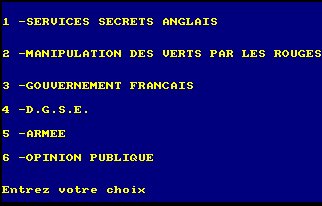 Pantallazo de Dossier G: Rainbow Warrior para Amstrad CPC