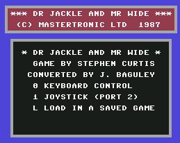 Pantallazo de Dr Jackle and Mr Wide para Commodore 64