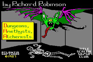 Pantallazo de Dungeons, Amethysts, Alchemists 'N' Everythin' para Amstrad CPC