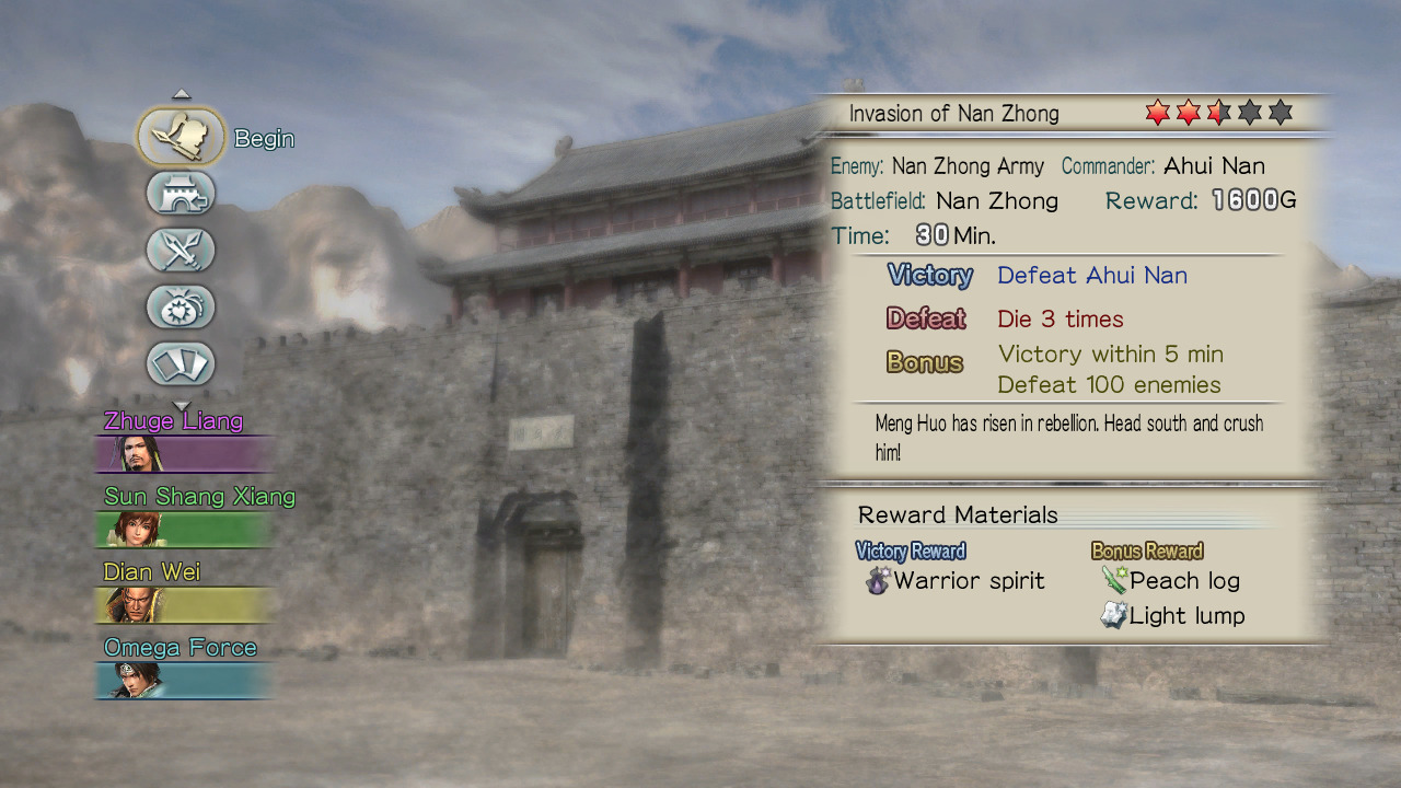 Pantallazo de Dynasty Warriors: Strikeforce: Special  para Xbox 360