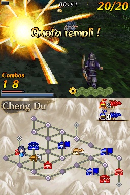 Pantallazo de Dynasty Warriors DS: Fighter's Battle para Nintendo DS