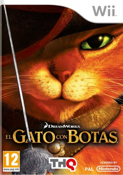 Caratula de El Gato Con Botas para Wii