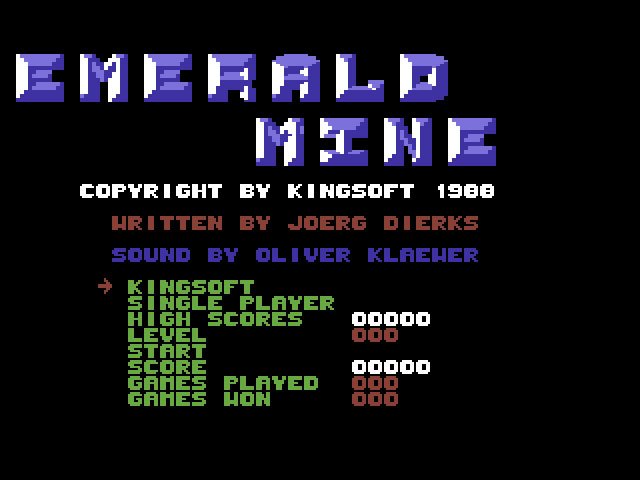 Pantallazo de Emerald Mine para Commodore 64