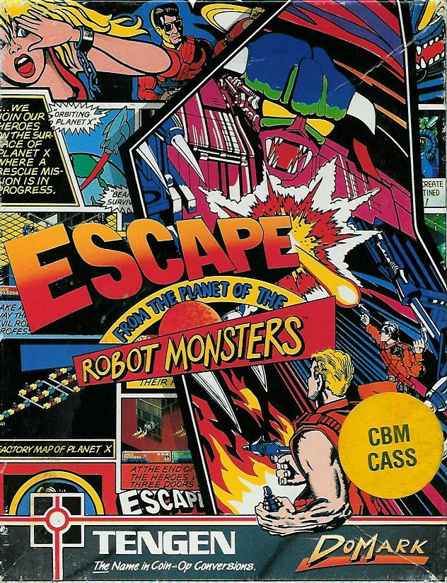 Caratula de Escape From The Planet Of The Robot Monsters para Commodore 64