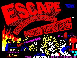 Pantallazo de Escape from the Planet of the Robot Monsters para Spectrum