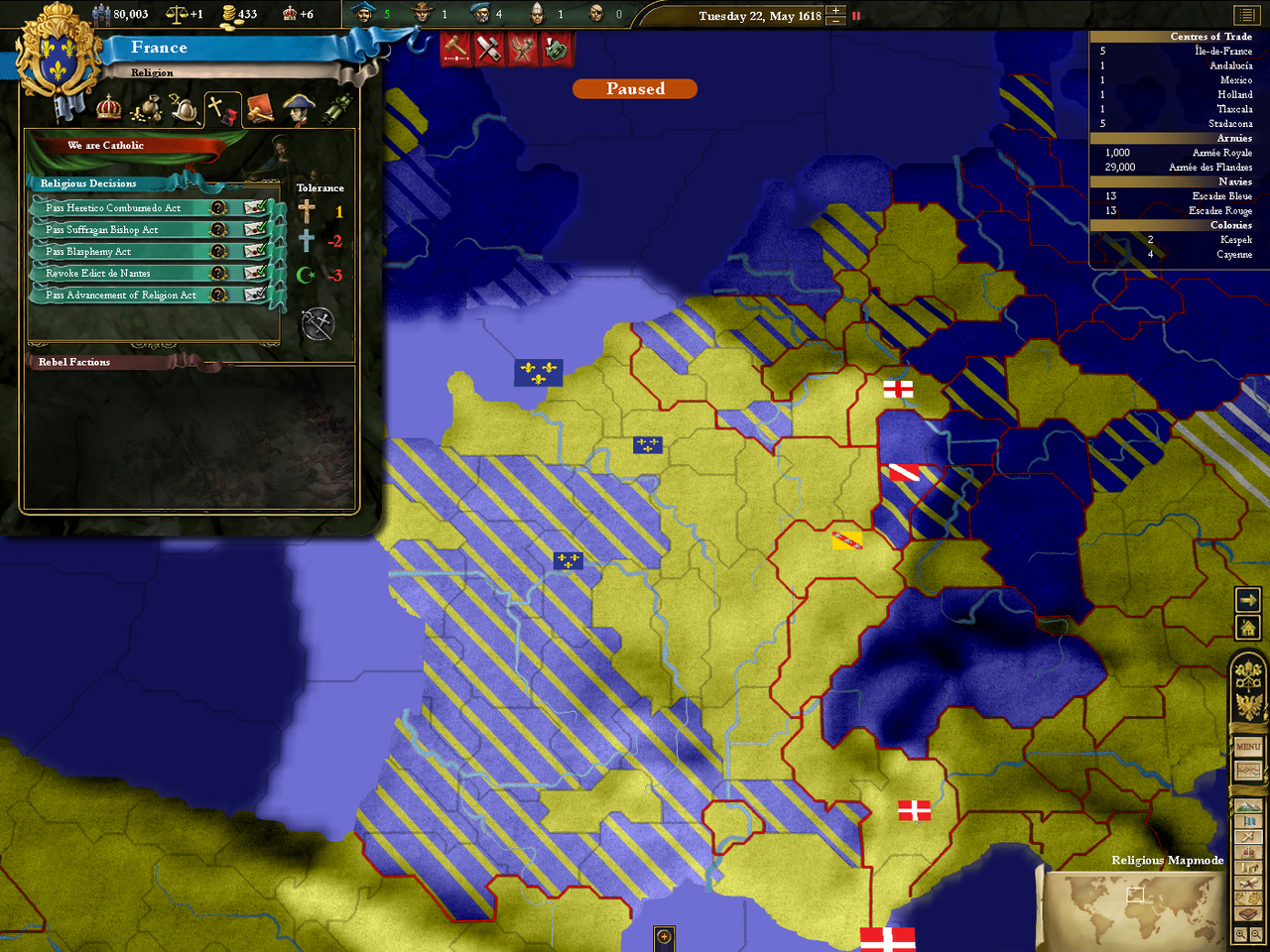Pantallazo de Europa Universalis 3: In Domine para PC