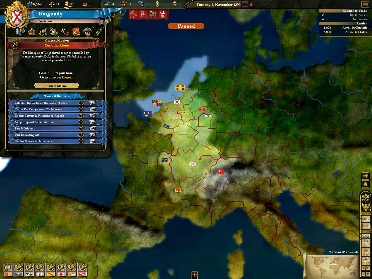 Pantallazo de Europa Universalis 3: In Domine para PC