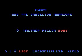 Pantallazo de Ewoks and the Dandelion Warriors para MSX