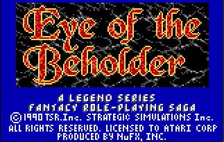 Pantallazo de Eye of the Beholder (Beta) para Atari Lynx