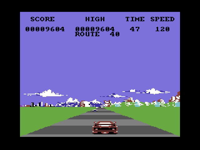 Pantallazo de F40 Pursuit Simulator para Commodore 64