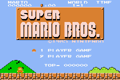 Pantallazo de Famicom Mini Vol 1 - Super Mario BROS (Japonés) para Game Boy Advance