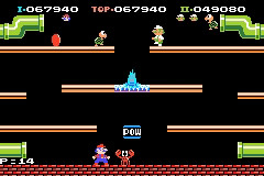 Pantallazo de Famicom Mini Vol 11 - Mario Bros. (Japonés) para Game Boy Advance