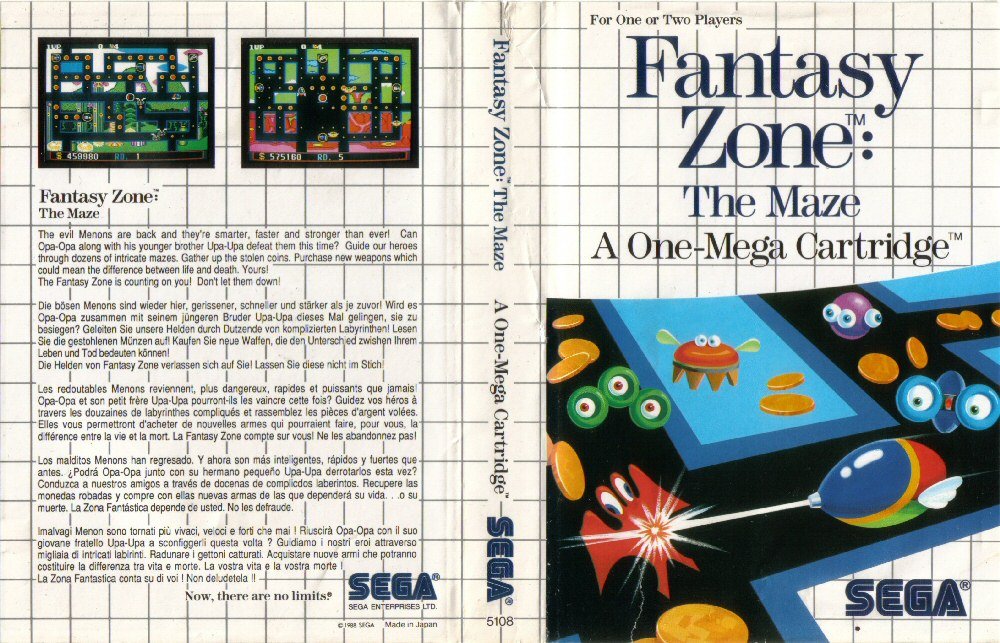Caratula de Fantasy Zone: The Maze para Sega Master System