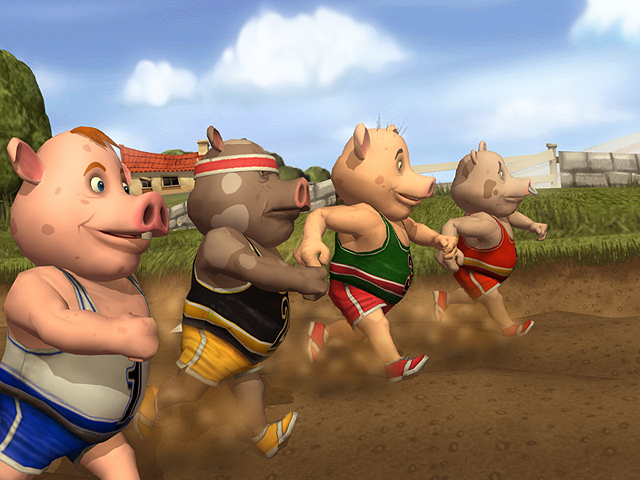 Pantallazo de Farmyard Party: Featuring the Olympigs para Wii