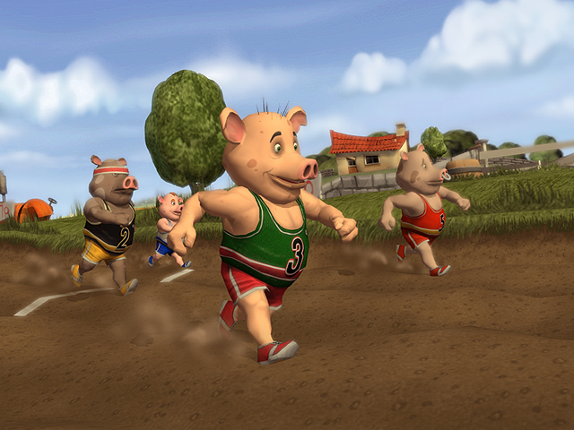 Pantallazo de Farmyard Party: Featuring the Olympigs para Wii