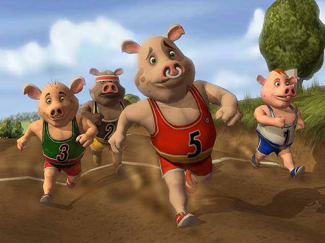 Pantallazo de Farmyard Party: Featuring the Olympigs para Wii