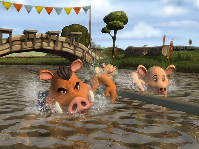 Pantallazo de Farmyard Party: Featuring the Olympigs para Wii