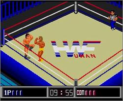 Pantallazo de Fire Pro Wrestling 6 Men Scramble Japonés para Sega Saturn