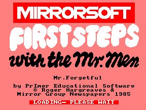 Pantallazo de First Steps With The Mr Men para Amstrad CPC