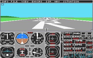 Pantallazo de Flight Simulator II para Atari ST
