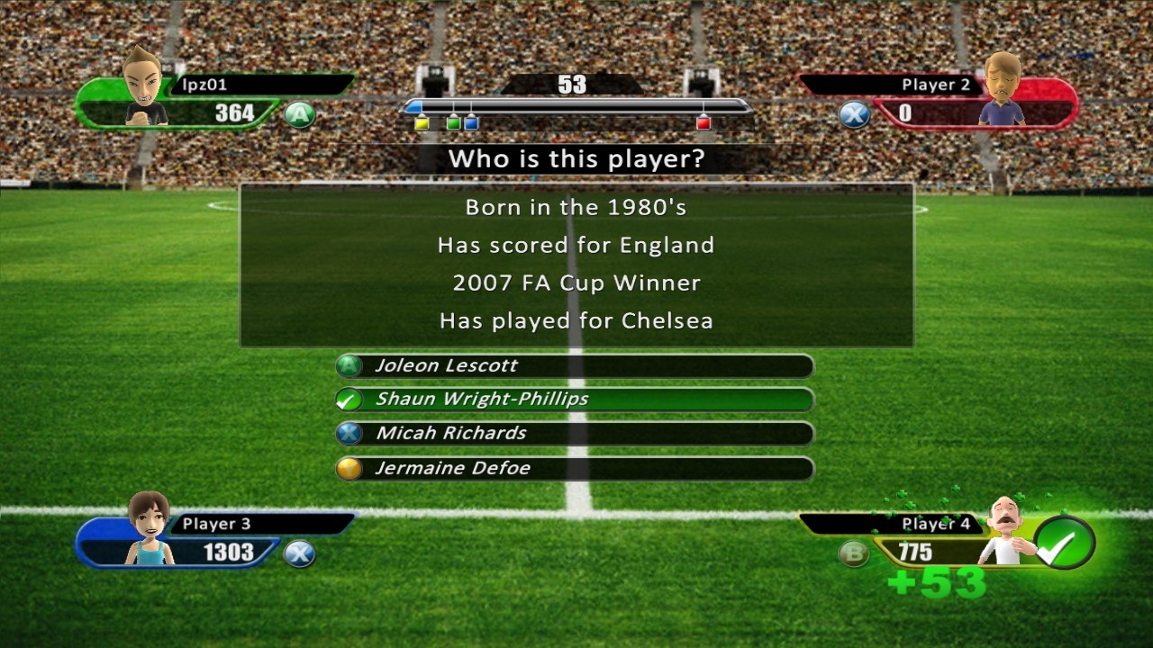 Pantallazo de Football Genius: The Ultimate Quiz (Xbox Live Arcade) para Xbox 360