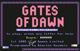 Pantallazo de Gates of Dawn para Commodore 64