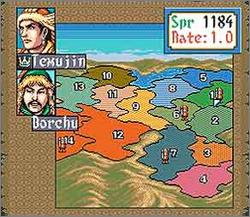 Pantallazo de Genghis Khan II: Clan of the Gray Wolf para Super Nintendo
