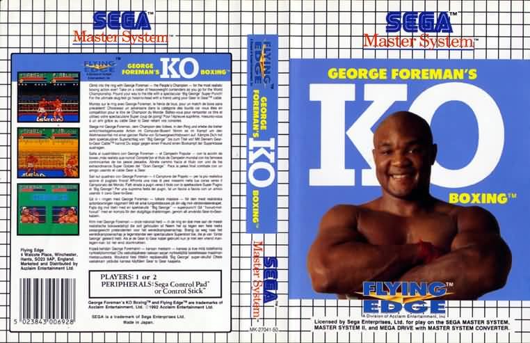 Caratula de George Foreman's KO Boxing para Sega Master System