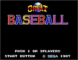 Pantallazo de Great Baseball para Sega Master System