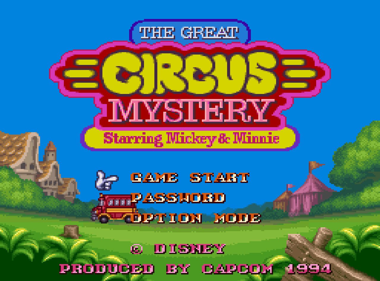 Pantallazo de Great Circus Mystery starring Mickey and Minnie, The para Super Nintendo