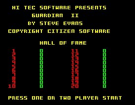 Pantallazo de Guardian II: Revenge Of The Mutants para Amstrad CPC