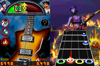 Pantallazo de Guitar Hero: On Tour Decades para Nintendo DS