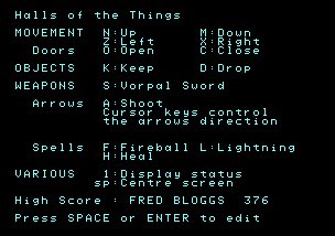 Pantallazo de Halls Of The Things para Amstrad CPC