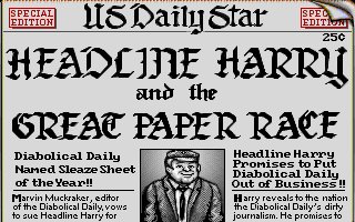 Pantallazo de Headline Harry and The Great Paper Race para PC