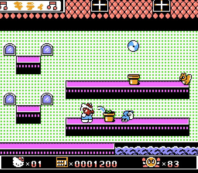 Pantallazo de Hello Kitty no Hanabatake para Nintendo (NES)